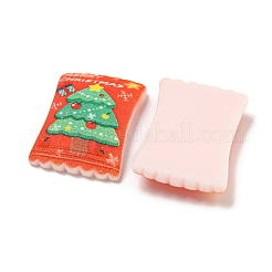 Deko-Cabochons aus undurchsichtigem Harz mit Weihnachtsmotiv CRES-B022-03A