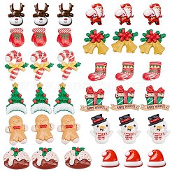 48 stücke 12 arten weihnachtsthema opake harz cabochons CRES-SC0002-54