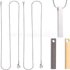 DIY-Sets zur Herstellung von Halsketten mit rechteckigem Anhänger DIY-UN0003-52