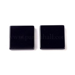 Natürlich gefärbte und erhitzte schwarze Achat-Cabochons G-O176-03A