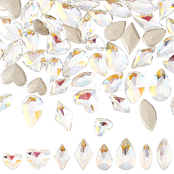 64 Stück 8 Stil Licht ab Stil K9 Glas Strass Cabochons RGLA-FG0001-09