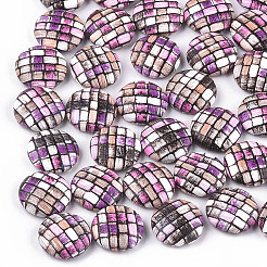 Cabochons aus Lederimitat WOVE-S118-19B