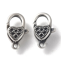 925 Karabinerverschluss aus thailändischem Sterlingsilber mit Strassen STER-D003-50AS