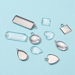 36 stücke 6 stile 04 edelstahl anhänger cabochon einstellungen STAS-FS0001-27