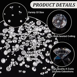 8 Stil Zirkonia-Cabochons ZIRC-BBC0002-99