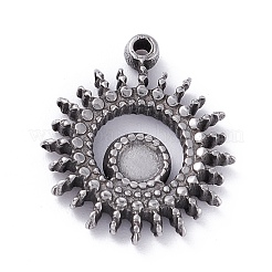 Anlaufgeschützte Cabochon-Fassungen für Anhänger aus Edelstahl 304 STAS-P288-20P