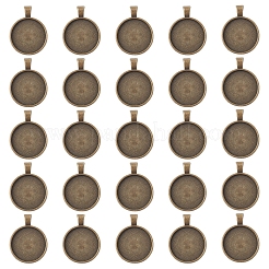 Aluminium-Anhänger Fassungen für Cabochons PALLOY-YW0001-69AB