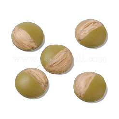 Cabochons aus Kunstleder im zweifarbigen Holzmaserungs-Stil RESI-G053-01C
