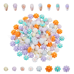 120 Stück 8 Stile Blumenharz-Cabochons MRMJ-FH0001-30