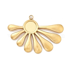 Ionenplattierung (IP) 304 Edelstahl Anhänger Cabochon-Einstellungen STAS-G347-02G