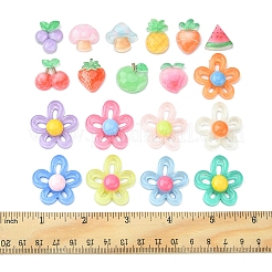 80 Stück 2 Stile transparente Harz-Cabochons-Sets CRES-FS0001-07