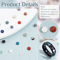 40 Stück 20 Stile natürliche gemischte Edelstein-Cabochons G-PH0002-55