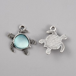 Tibetischer stil Aluminium Anhänger & Charms FIND-WH0050-01B