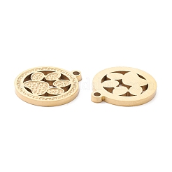 PVD-Vakuumbeschichtung 304 Edelstahl Anhänger Cabochon Fassungen für Emaille STAS-P295-18G