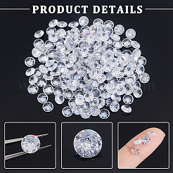 150 Stück Zirkonia-Cabochons ZIRC-PH0001-28