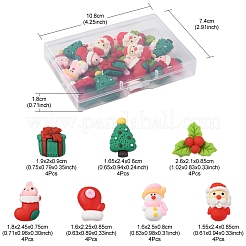 28 stücke 7 arten weihnachtsthema opake harz cabochons CRES-FS0001-08
