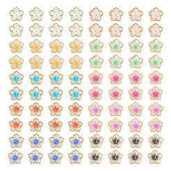 Pandahall 200 Stück 10 Farben plattierte Acryl-Cabochons OACR-TA0001-17