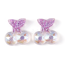 Transparente Epoxidharz Frucht Kirsche Decoden Cabochons CRES-M034-08B