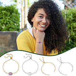 DIY Blanko-Set für ovale Gliederarmbänder DIY-UN0005-28