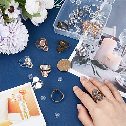 DIY-Set zur Herstellung von Fingerringen mit doppelter Kuppel DIY-UN0004-25A