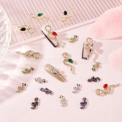 20 stücke 10 stil legierung strass cabochons MRMJ-OC0003-56