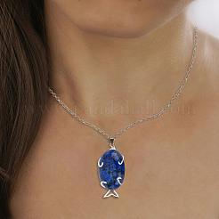 2 Stück rhodiniert 925 Sterling Silber 4 Krallen Zinken Anhänger Rohling Fischform Cabochon Fassungen FIND-GO0001-72