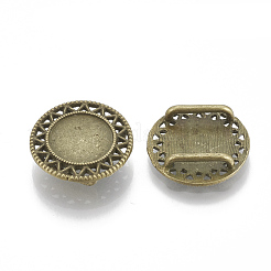 Tibetanische Artlegierung Diacharme Cabochon Fassungen X-TIBE-Q086-038AB-FF