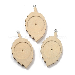 Hölzerne Anhänger Cabochon Fassungen WOOD-XCP0001-94B