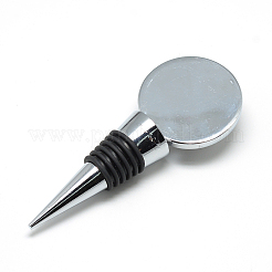 Zink-Legierung Weinflasche Stopper Cabochon Fassungen MAK-R022-03