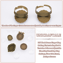 DIY-Set zur Herstellung von Fingerringen mit blanker Kuppel FIND-UN0002-40