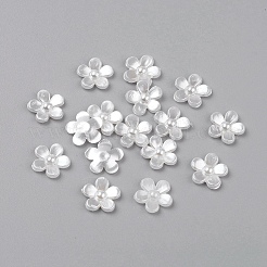 Scrapbooking Blume Acryl Perle Cabochons flache Rückseite Verzierungen für Schmuck X-MACR-F028-22