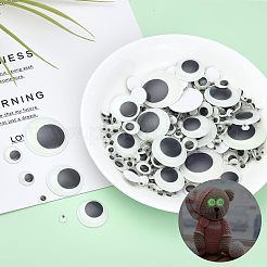 300 Stück 7 Stil leuchtende Wackelaugen aus Kunststoff und Harz DIY-CA0004-96
