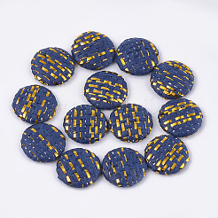 Handgemachte strohgeflochtene Cabochons WOVE-S119-03A-06