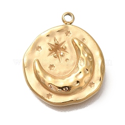 Ionenplattierung (IP) 304 Edelstahl Anhänger Strass Fassung STAS-P371-051G