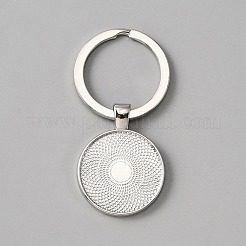 Cabochon-Einstellungen für Schlüsselanhänger aus Legierung FIND-WH0117-24P
