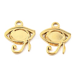 PVD-Vakuumbeschichtung 304 Edelstahl Anhänger Cabochon Fassungen STAS-F287-59G