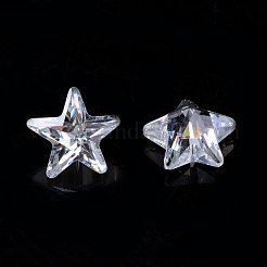Zirkonia zeigte zurück Cabochons ZIRC-S059-5x5mm-001