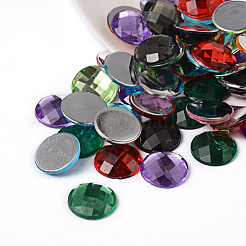 Nachahmung taiwan acryl strass flach zurück cabochons GACR-D002-14mm-M