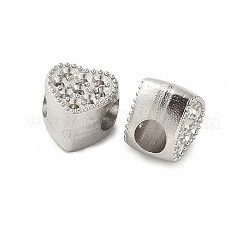 304 Edelstahl-Europäische Perlen-Strass-Fassungen STAS-D307-01A-P