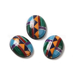 Zusammengesetzte synthetische Türkis- und Malachit- und synthetische gemischte Stein-Cabochons G-B059-06