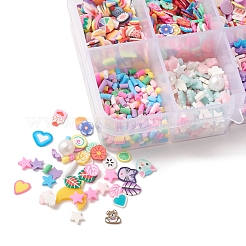40g 10 Stil handgemachte Fimo Nail Art Dekoration CLAY-FS0001-30