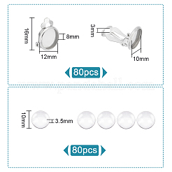 DIY Rohling-Set für Kuppelohrringe DIY-UN0004-33