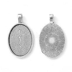 Aluminium-Anhänger Fassungen für Cabochons PALLOY-E436-88AS