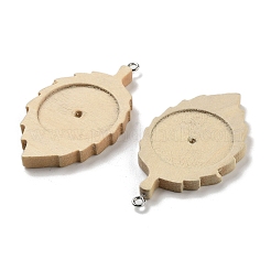 Hölzerne Anhänger Cabochon Fassungen WOOD-XCP0001-94B