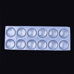 Transparente Glas Cabochons GGLA-R026-50mm-B