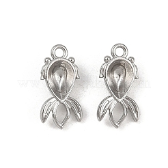Cabochon-Fassungen für Anhänger aus Edelstahl 304 STAS-G356-07P-02