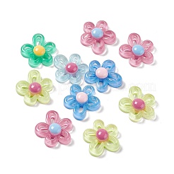Blumen-Cabochons aus transparentem Harz RESI-G041-B01