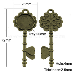 Tibetischen stil Anhänger Fassungen für Cabochons TIBEP-ZX027-AB-FF