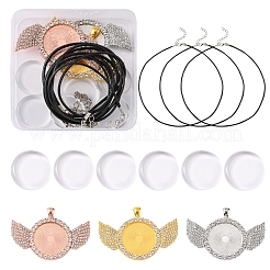 Kit zum Selbermachen einer Halskette mit Flügelanhänger DIY-FS0003-05