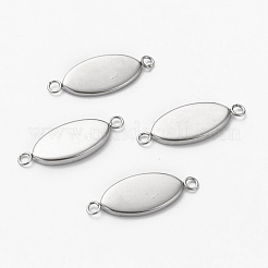Anlaufgeschützte Cabochon-Fassungen aus Edelstahl 304 STAS-L253-002P